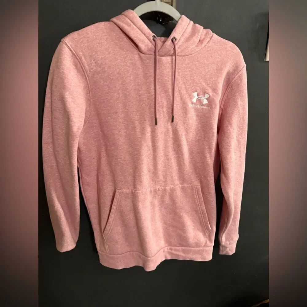 Under Armour Pink Men's Fleece Hoodie Size Small UA Icon
